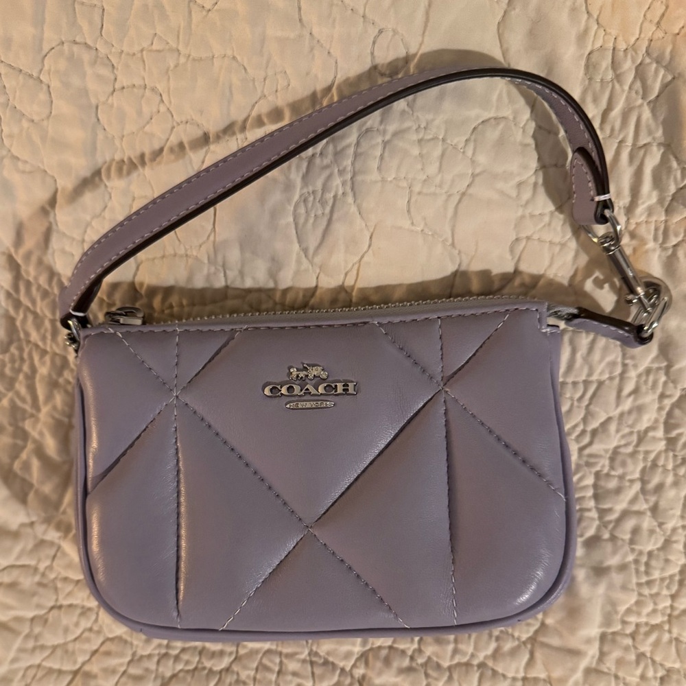 Coach Lavender Quilted Wristlet